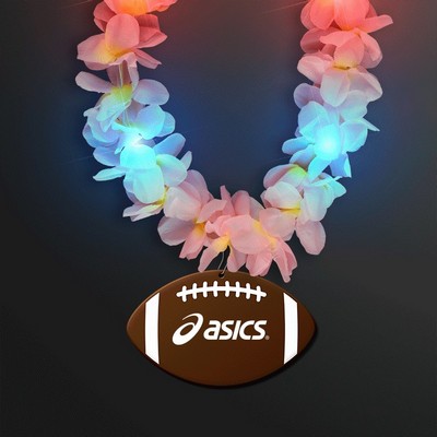 Light Up Hawaiian Leis with Custom Football Medallion - PRINTED