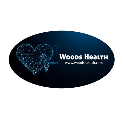 Oval Sticker | 3" x 5 1/2" | White Vinyl | Permanent Adh Back | Digital