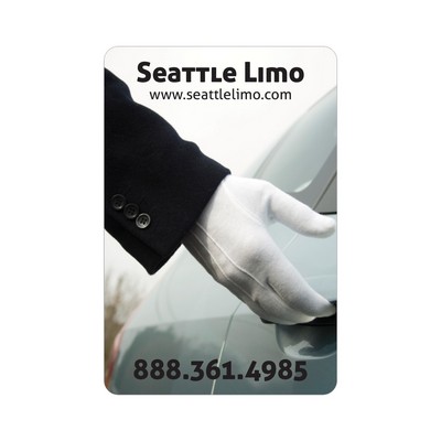 Rectangle Sticker | Round Corners | 2" x 3" | White Vinyl | Permanent Adh Back | Digital