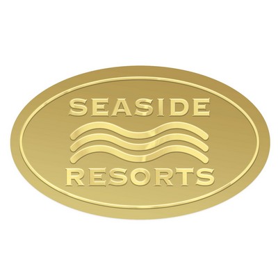 Embossed Foil Seal | Oval | 1 1/2" x 2 5/8"