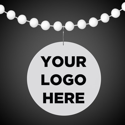 2 1/2" White Plastic Medallion Badge(Pad Printed)