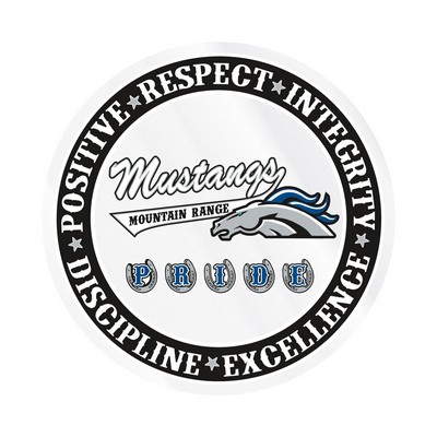 Circle Sticker | 3 1/2" dia. | Clear Poly | Permanent Adh Face | Screen