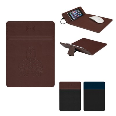 Wireless Charging Mouse Pad With Phone Stand