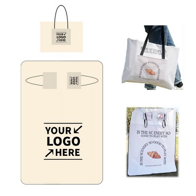 Portable Foldable Picnic Blanket Tote Bag