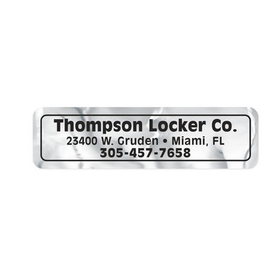 Idento® Identification Decal | Rectangle | 3/4" x 2 3/4" | Chrome Poly