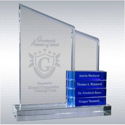 Perpetual Stand-Up Crystal Plaque (8" x 9")