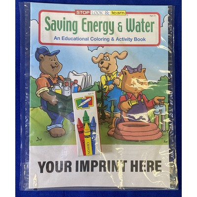 Saving Energy & Water Coloring Book Fun Pack Set