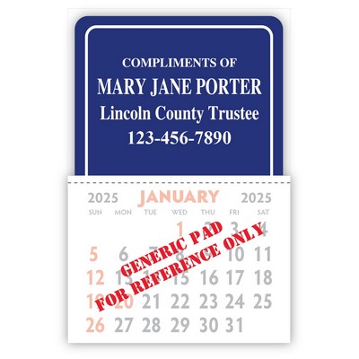 Designer Shaped Kwik-Stik Smooth Vinyl Calendar Standard Design