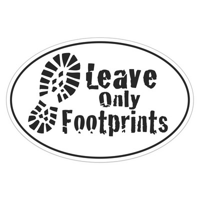 Oval Sticker | 4" x 6" | White Vinyl | Permanent Adh Back | Screen