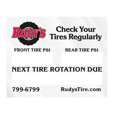 Static Service Stickers | Rectangle | 2" x 2 1/2"