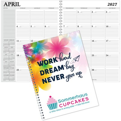 Full Color Spiral Desk Planner 7x10