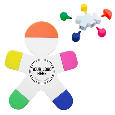 Human Shaped 5-Color Highlighter Set
