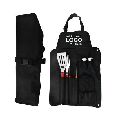 7pc BBQ Apron & Tool Set