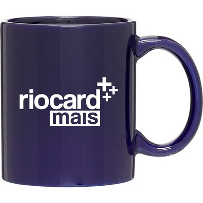 11 oz C-Handle Ceramic Mug (Cobalt Blue)