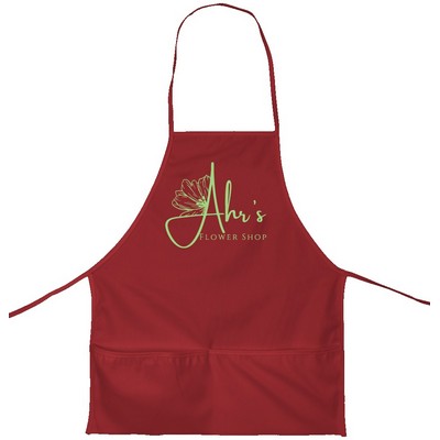 Bib Apron, Colored Poly-Cotton Twill