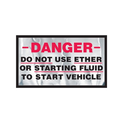 Rectangle Sticker | Square Corner | 2 3/4" x 4 3/4" | Chrome Poly | Permanent Adh Back | Screen