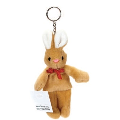 Latte Brown Bunny Stuffed Animal Keychain