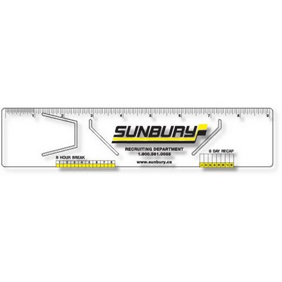 .040 Clear Plastic Logbook Ruler, Stock Shape LBR9 (2"x9.25"), Spot Color