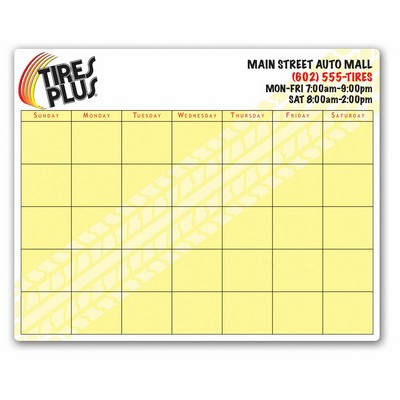 USA Made Premium UV Window Micro-Suction Cling Decal (8"x10") Rectangle Calendar