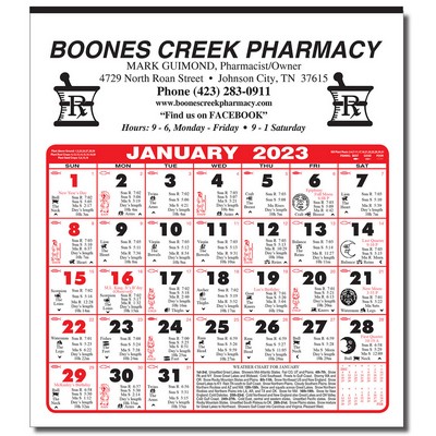 6 Sheet Monthly Almanac Calendar