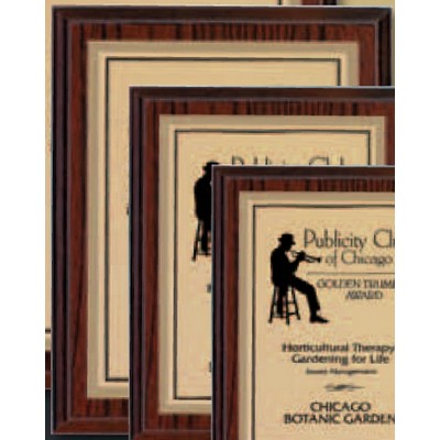 Cherry Finish Plaque w/Metal Engraving Plate (9"x12")