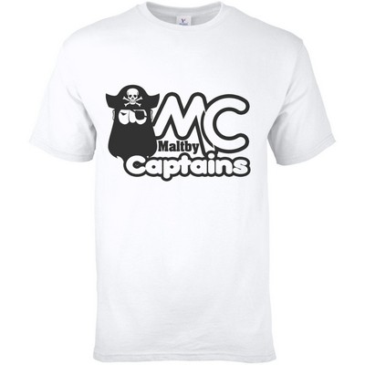 100% Cotton T-Shirt-White(Screened)
