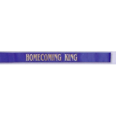 3"x 72" Stock "Homecoming King" Sash