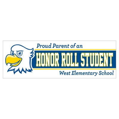 1 Day Bumper Sticker | Rectangle | 3" x 9" | White Vinyl