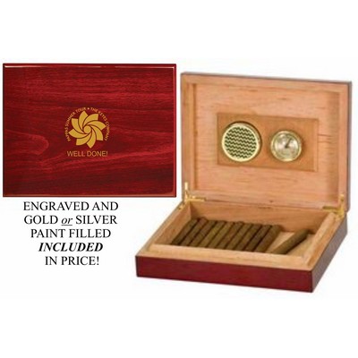 Piano Wood Humidor Set