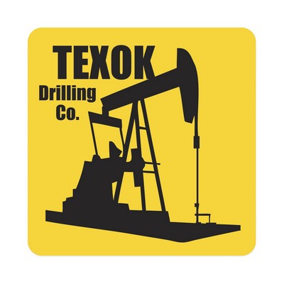 Hard Hat Sticker | Square | 2" x 2" | Yellow Vinyl