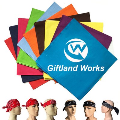 Solid Color 100% Cotton Bandannas