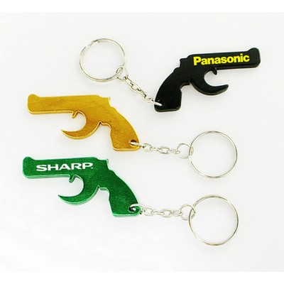 Gun Aluminum Bottle Opener w/Keychain (2 Week Production)