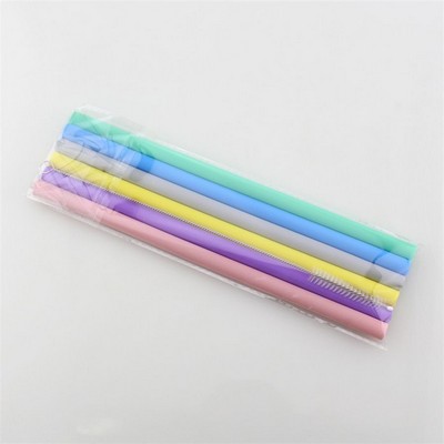 Silicone Travel Straws with Case