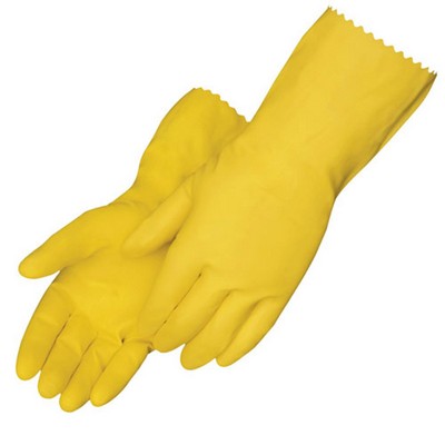 Unsupported Flock Lined Glove W/Yellow Latex