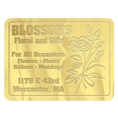 Embossed Foil Seal | Rectangle | 1 1/2" x 2"