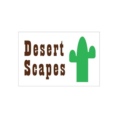 Rectangle Sticker | Square Corner | 2" x 3" | White Vinyl | Permanent Adh Back | Screen