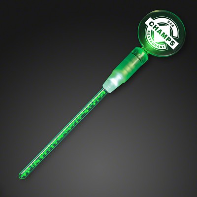 Deluxe Dual Green LED Cocktail Stirrer - PRINTED