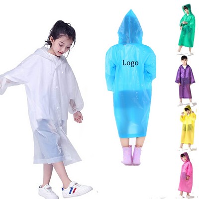 EVA Reusable Rain Poncho for Kids