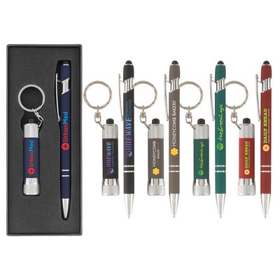 Ellipse & Chroma Softy - ColorJet - Full Color Metal Pen & Flashlight Gift Set