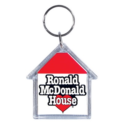 Full Color House Shape Acrylic Keytag (2 1/4")
