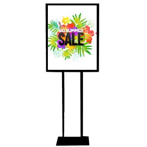 Black Display Stand w/ 2 Sided Print