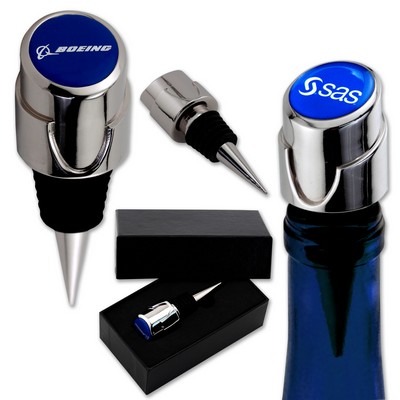 Die Cast Bottle Stopper w/Full Color Imprint