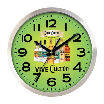 Large Aluminum Wall Clock Full Color