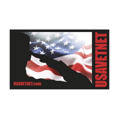 Rectangle Sticker | Square Corner | 3" x 5" | White Vinyl | Permanent Adh Back | Digital