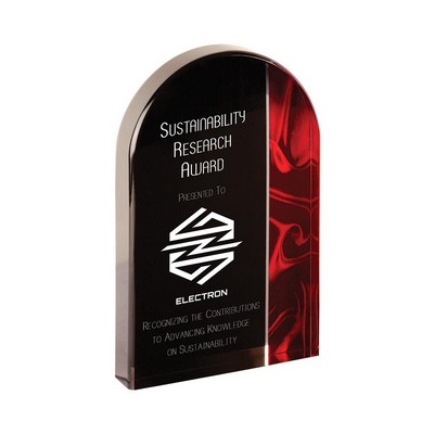8" Red Arch Velvet Acrylic Award