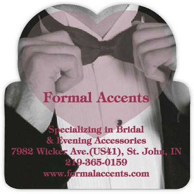 USA Made Premium UV Window Micro-Suction Cling Decal (3"x3") Heart Top Shape