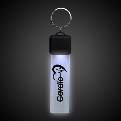 Pad Printed White LED Key Chain