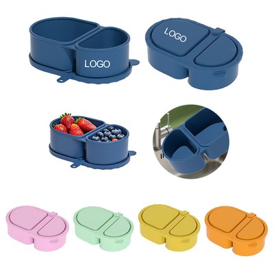 Silicone Two-Compartment Lunch Box