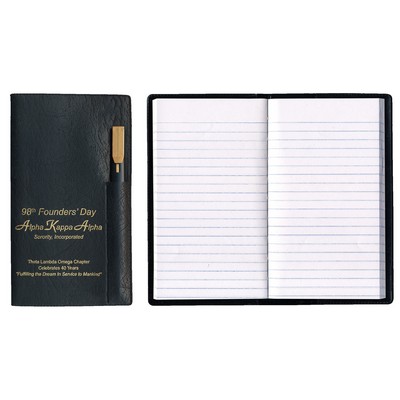 Executive Vinyl Cover Tally Book with Pen