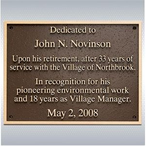 Bronze Plaque 8"x 10"